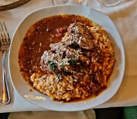 Risotto with braciole