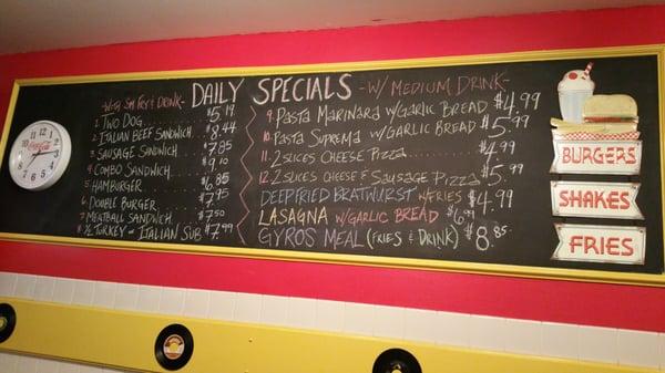 This is their Daily Specials display board. I still haven't tried most of the items,  but will over time!