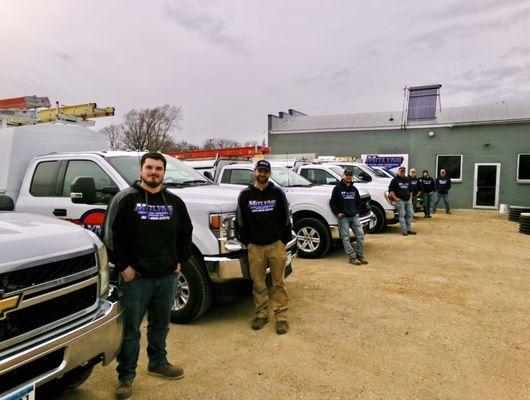 Mitlyng Electric, HVAC & Refrigeration - Trucks and Team