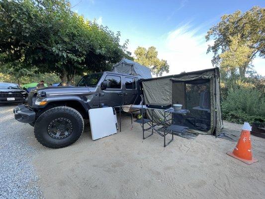 My version of an RV at my campsite. It was more than enough space for me.