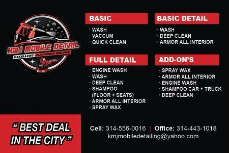 Variety of car wash packages!