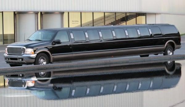 Our largest stretch, a 30-passenger Excursion limo