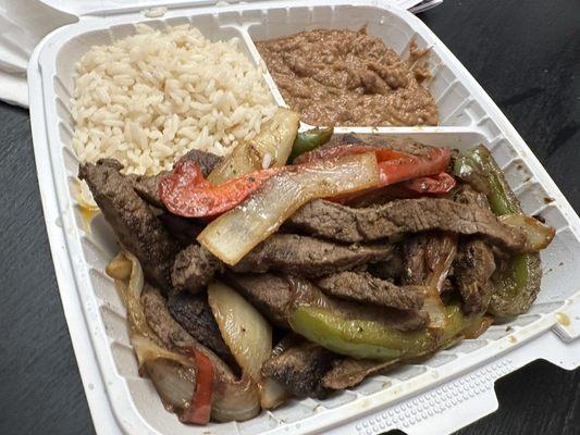 Steak Fajitas my son loved it !!