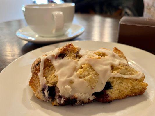 This is honestly the best blueberry vanilla scone I've ever had in my life!