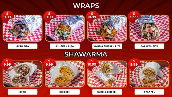 Wraps and Shawarma