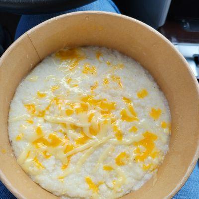 Grits with cheddar and gouda