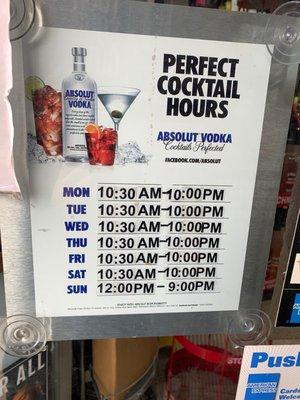 Cortelyou wines and liquors business hours