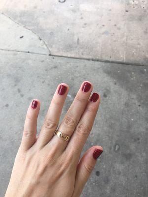 Gel polish ($20) well done by Swan