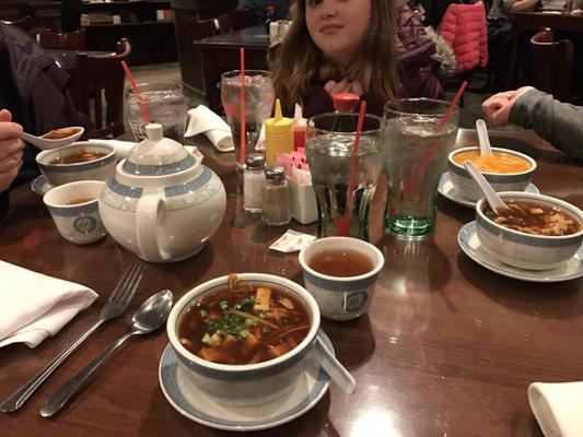 Hot and Sour Soup and hot tea