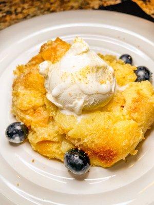 White Chocolate Bread Pudding