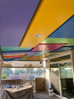 Architectural Patio Awning Panels & Lighting Project 1