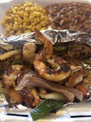 Grilled shrimp and fish