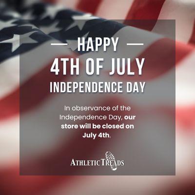 At Athletic Treads, we embrace July 4th as a time to celebrate freedom, unity, and the resilience of a nation.

Happy Independence Day!