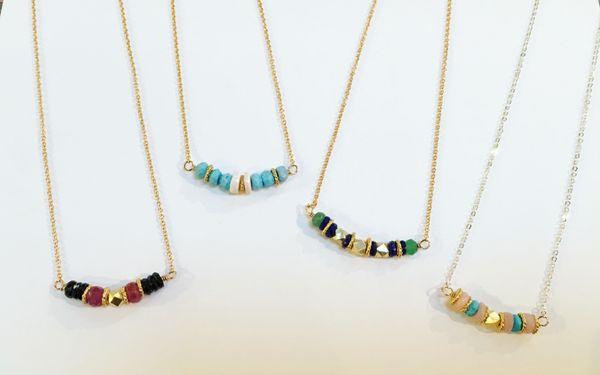 Gemstone Necklaces by in house artist Alyse Lattanzio|Jewelry Metal Art