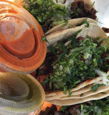 Tacos - pastor , carnitas and lingua