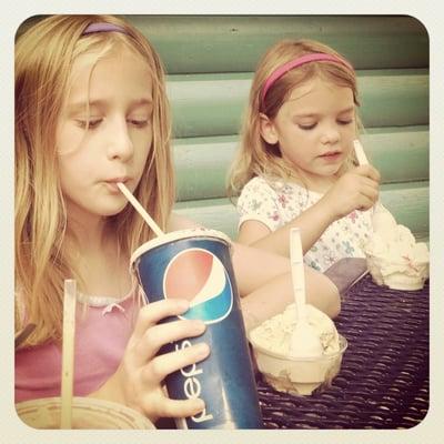 My Nieces enjoying the ice cream :)