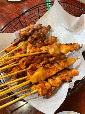 Chicken skewers