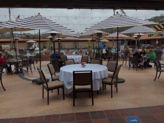 Pool patio dining