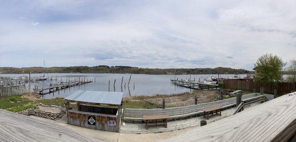 Panoramic view from the outside deck