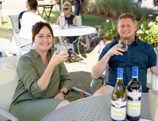 Rombauer Vineyards Sierra Foothills Winery outdoor tasting area is perfect for a quick getaway.