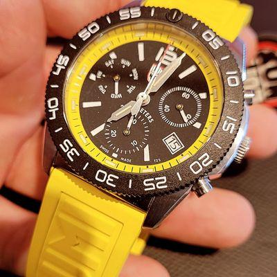 Yellow luminox amazing watch