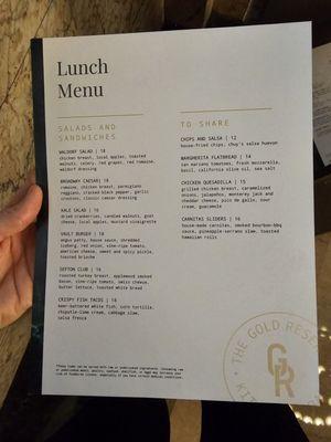 Lunch Menu