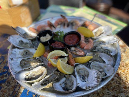 Oysters and shrimp