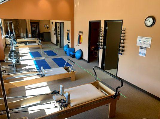 Agile Physical Therapy open space and 2 of the 3 private rooms