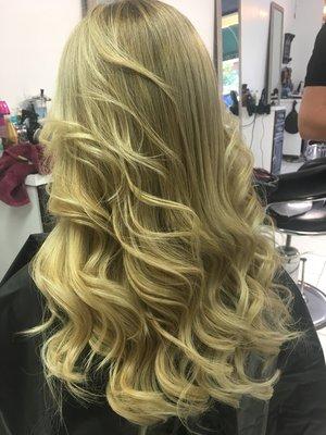 Balayage ombré hair color