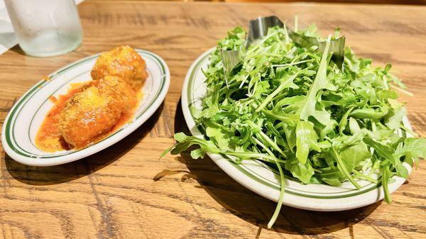 Meatball and Salad Appetizers