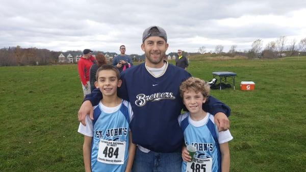 My boys and I at cross country nationals after finishing in the top 20 at state!