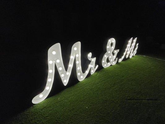 Mr & Mr Wedding Marquee Letter Lights