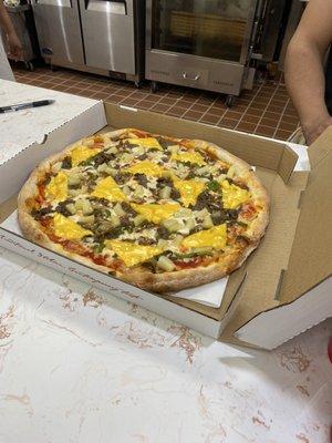 Philly Cheesesteak Pizza