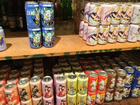 Anime soda cans