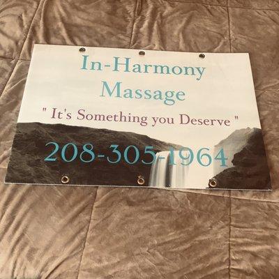 In-Harmony Massage by Dean, it's something you deserve!