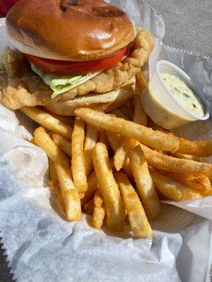 Fried grouper Fresh Fish Sandwich (fried, Grilled or Broiled)