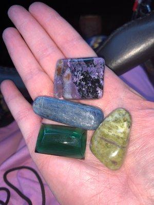 Treasure! Epidote, kyanite, charoite