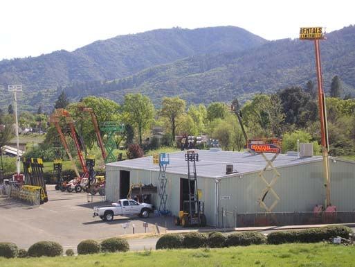 The shop, as viewed from over by Raley's.