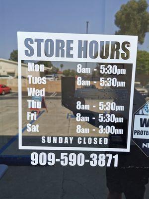 New Store Hours