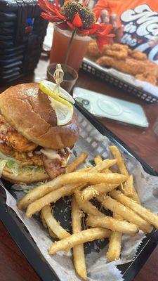 Crabcake, lobster and shrimp BLT