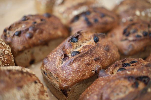 Small loafs of Cinnamon Raisin Bread