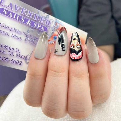 Happy Halloween at Lavender Nails & Spa! Find us at 1015 S Main St Manteca, CA 95337. Call us at (209) 624 3602.