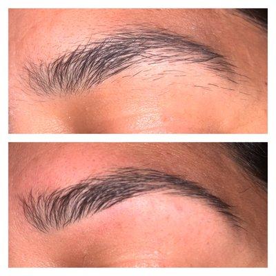 A nice eyebrow shape and clean goes a long way to frame your face and make your eyes stand out!