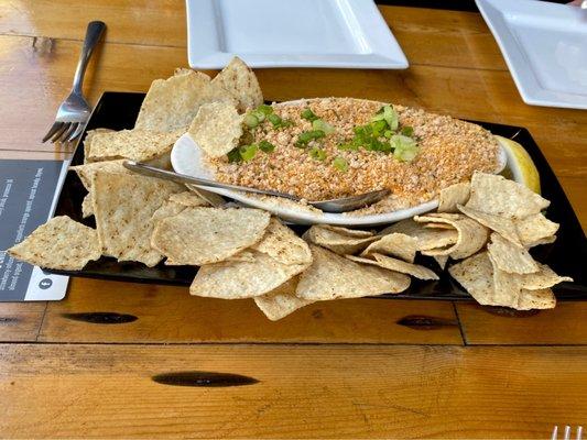 Seafood Dip. It's hidden under all the park crumbs, but we licked the bowl clean.