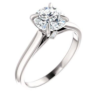 14K WG Solitaire Engagement Ring