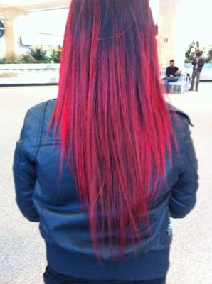 red balayage by Natasia