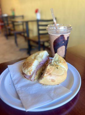 Sunrise Bagel Sandwich Peanut Butter Mocha