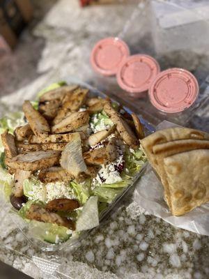 Chicken Greek salad