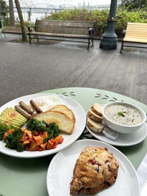 Brunch over relaxing view of PDX south waterfront