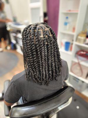 2 strand twist with Natural Hair